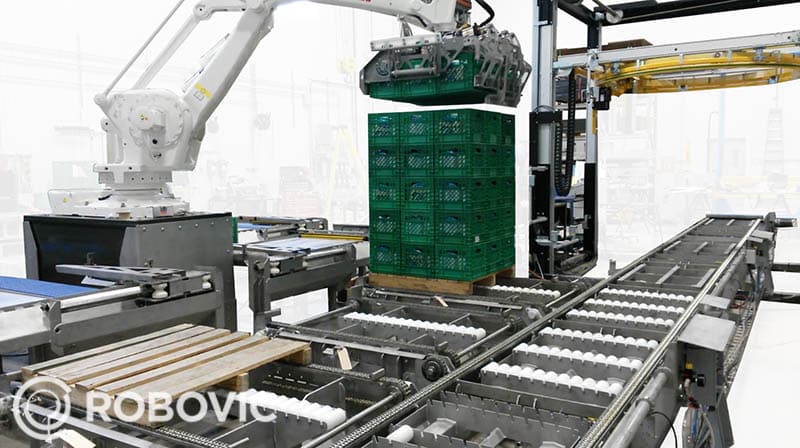 robotic Milk crate palletizer 