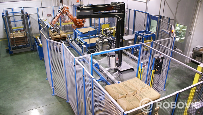 security cell for bag palletizer