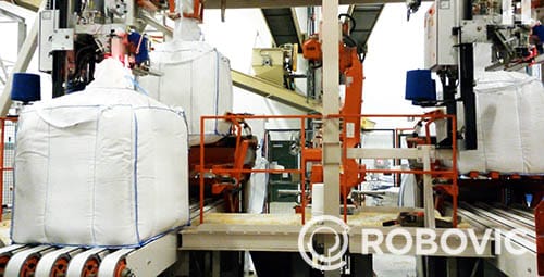 Robotic big bag filling system