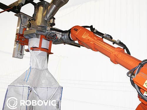 Automated big bag filling system bulk or big bag filling system