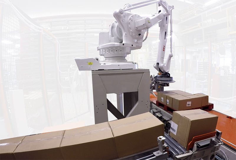 Robotic palletizing single box gripper Robotic palletizing with multiple options