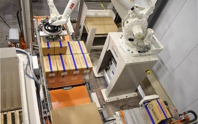 Palletizing gripper : why control product deposit rather than letting it drop ?
