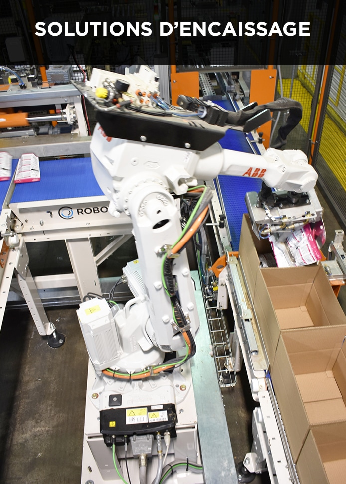 Robovic automatisation industrielle pour solution de remplissage de tote & palettisation robotisée